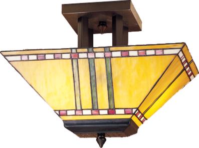 mission style lamp,mission lamp,mission style lighting,mission lighting,mission table lamp Prairie Corn Oblong Flushmount