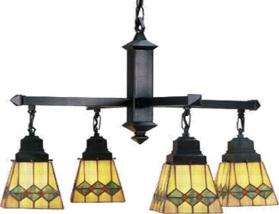 mission style lamp,mission lamp,mission style lighting,mission lighting,mission table lamp Martini Mission 4 Light Chandelier