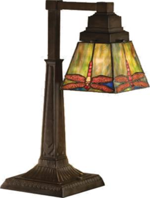 mission style lamp,mission lamp,mission style lighting,mission lighting,mission table lamp Prairie Dragonfly Desk Lamp