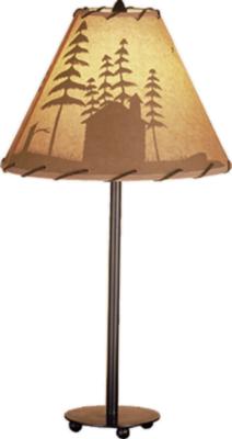 Rustic Lodge Southwest  Cabin In The Woods Painted Accent Lamp
