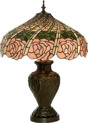 Victorian Tiffany MEYDA ORIGINALS Rose Swirl Table Lamp
