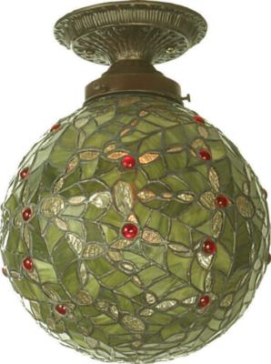 Floral Holiday MEYDA ORIGINALS Holly Ball Semi-Flushmount