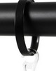Brimar Flat Curtain Ring with Clip Shadow Black