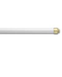 Graber 7/16 inch Round Sash Cafe Curtain Rods 48-84 Inches Graber Catalog 2-982-1 White 