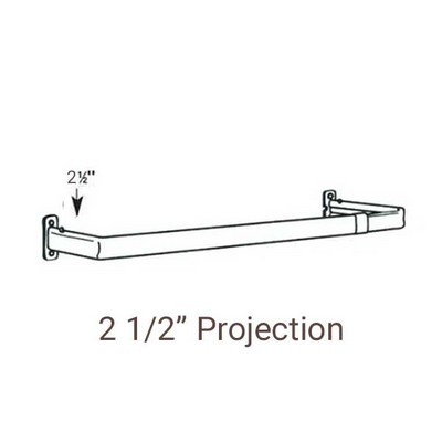 Graber Single Lock-Seam Curtain Rod 18-28 inches Graber Catalog 4-221-1 Beige 