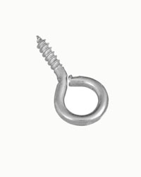 100 No. 10 Screw Eyes Zinc Chromate Graber Catalog