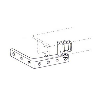 Graber Ceiling Track Return/Extender Right Hand Graber Catalog 9-170-0 Beige  Traverse Rod Hardware and Accessories 