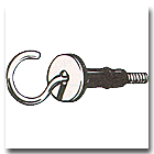 7/8 inch Hook/Anchor Pkg of 2 Brass Graber Catalog
