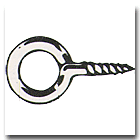 100 No. 10 Screw Eyes Zinc Chromate