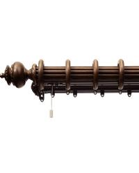 Regal Reflections - 2 1/4in Double Track System - With Rings - Fascia Front and Back EasyPull Traverse Rods