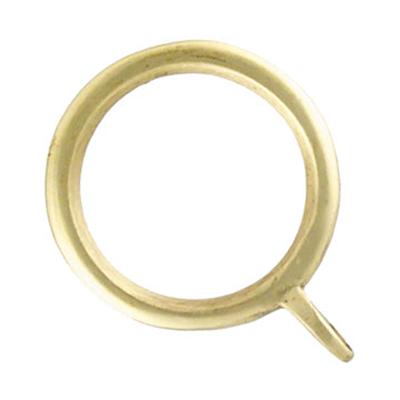 Vesta Polished Brass Ring with Eye Hook Brise Bise 166031 Brass Brass Drapery and Curtain Rings Traditional Curtain Rings Small Curtain Rings Curtain Rings with Eyelet 