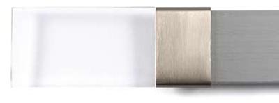 Brimar Clear Acrylic Finial in Manhattan DMX04 ACR  Metal Rods Modern Curtain Rods 