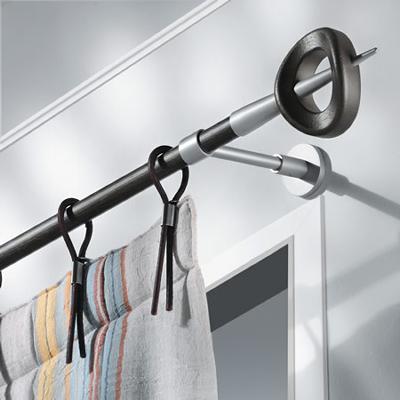 Casa Valentina Zeudi Matte Aluminum Finial Set  Modern Curtain Rods
