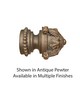 Finestra Alexa Finial Shown in Old World Gold