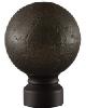 Aria Metal Rustic Forged Ball                 BR Matte Black