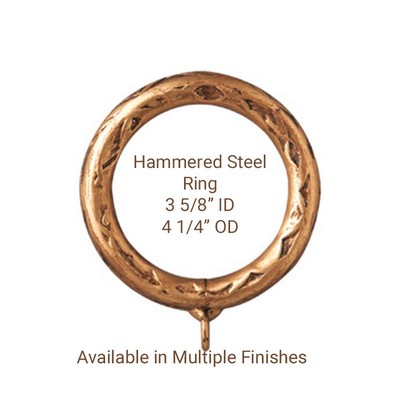  Hammered Steel Ring 3 5/8 ID