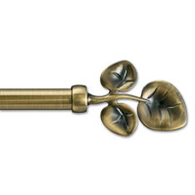 Graber Triple Leaves Curtain Rod Set Frameworks 220-0311 Brass  Cafe Curtain Rods Small Curtain Rods Graber Metal Curtain Rods 