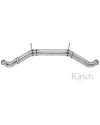 Bay Window Double Curtain Rod White