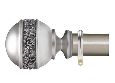 DOUBLE CURTAIN ROD SET WITH FINIALS / CURTAINWORKS.COM
