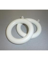 1 3/8 Inch White Smooth Wood Ring by   
