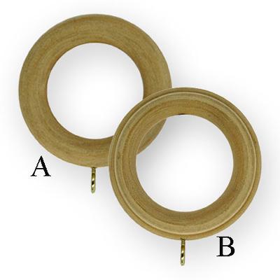 Unpainted Wood on Wood Pole Wood Curtain Pole Wood Curtain Rods Wood Rings Unfinished