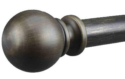1 3/8in Belle of the Ball Curtain Rod Finial Urban Dwellings F063 Beige Kiln Dried Sustainable Wood 1 Inch Curtain Rods 