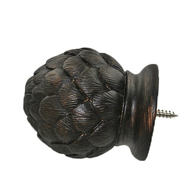  Artichoke Bronze Black Finial