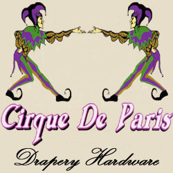 KIDS CURTAIN RODS - DRAPERY HARDWARE - CIRQUE DE PARIS COLLECTION