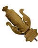 Menagerie Folded Leaf Design Finial Flaxen Gold
