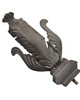 Menagerie Folded Leaf Design Finial Gun Metal