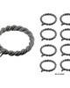 Menagerie Metal Braided Ring Set of 8 Gun Metal