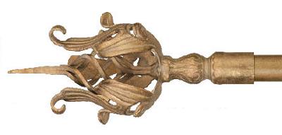  Leaf Scepter Finial Pair