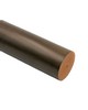 Menagerie Smooth Curtain Rod 4ft  Black Walnut