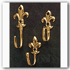 Small Fleur-di-lis Hook Pair Swagholders