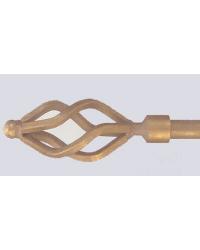 Torch Swing Arm Rod Shown in Verona Brass Swing Arm Plated