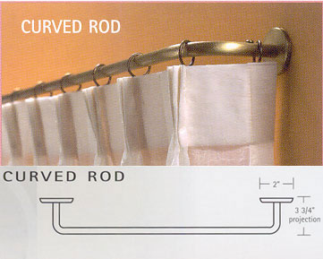 standard curtain rod Curved Rod Curved Rod 66-120 Decorative Curved Rod