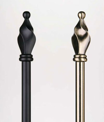 WROUGHT IRON CURTAIN RODS, AND ANTIQUE IRON FURNITURE