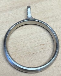 Brushed Nickel Rings 1 1/2in Diameter by   