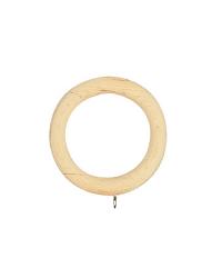 Plain Unfinished Wood Curtain Ring with Eyelet by   
