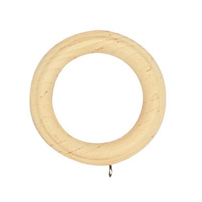 Vesta Reeded Unfinished Wood Curtain Ring with Eyelet Highland Timber 346120 Beige Ayous Wood - An African Wood Similar to Beech Wood Drapery and Curtain Rings Wooden Curtain Rings Unfinished Wood Curtain Rings Curtain Rings with Eyelet 