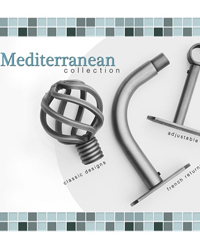 Mediterranean Iron Curtain Rods                          Vesta Curtain Rods & Hardware