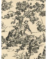 Toile Wallpaper - Oriental - French