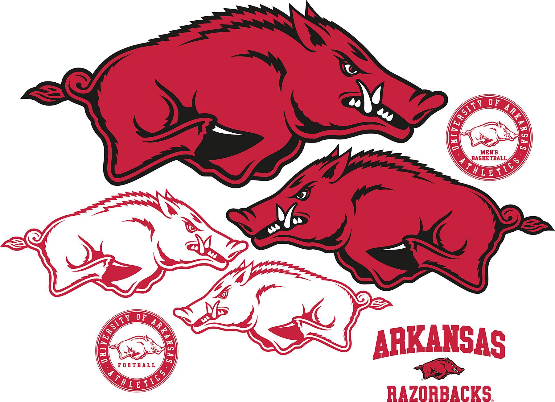 Brewster Wallpaper Arkansas Razorbacks Logo Fathead Jr