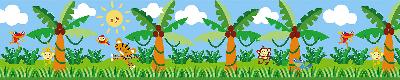 Animals of the Rainforest Scenic Wall Border Brewster Wallcovering Animals of the Rainforest Scenic Wall Border Baby/Nursery Wallpaper