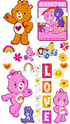 Care Bears Appliques Brewster Wallcovering Care Bears Appliques Baby/Nursery Wallpaper