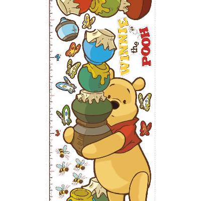 winnie the pooh,pooh,disney winnie the pooh,winnie the pooh dcor,wallpaper,winnie the pooh wallpaper,winnie the pooh wall murals,winnie the pooh wall appliques  Pooh Giant Wall Decal Pooh Growth Chart