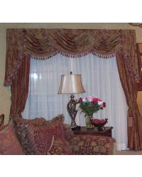 Triple Swags over Drapes