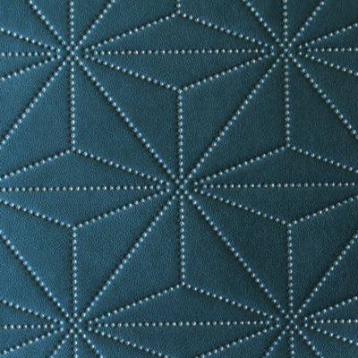 Novel Kerry Turquoise in 362 Blue  Blend Embossed Faux Leather  Fabric