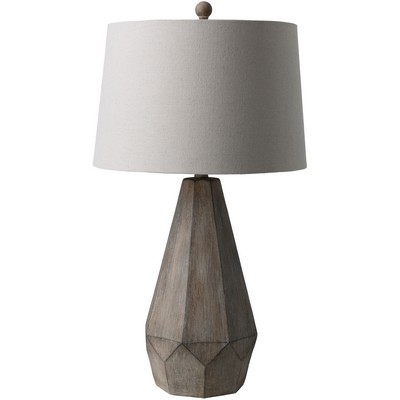 Surya Draycott Table Lamp Draycott DRY-100 Grey Shade(Outside): Linen, Body: Composition, Finial: Resin, Harp: 100% Metal Modern Lamps Table Lamps 