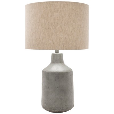 Surya Foreman Table Lamp Foreman FMN100-TBL Grey Shade(Outside): Linen, Shade(Inside): Polyester, Body: Concrete Modern Lamps Table Lamps 